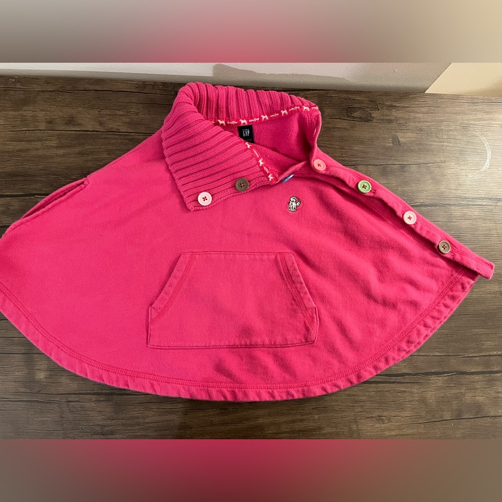 GAP Toddler Pink Knit Poncho